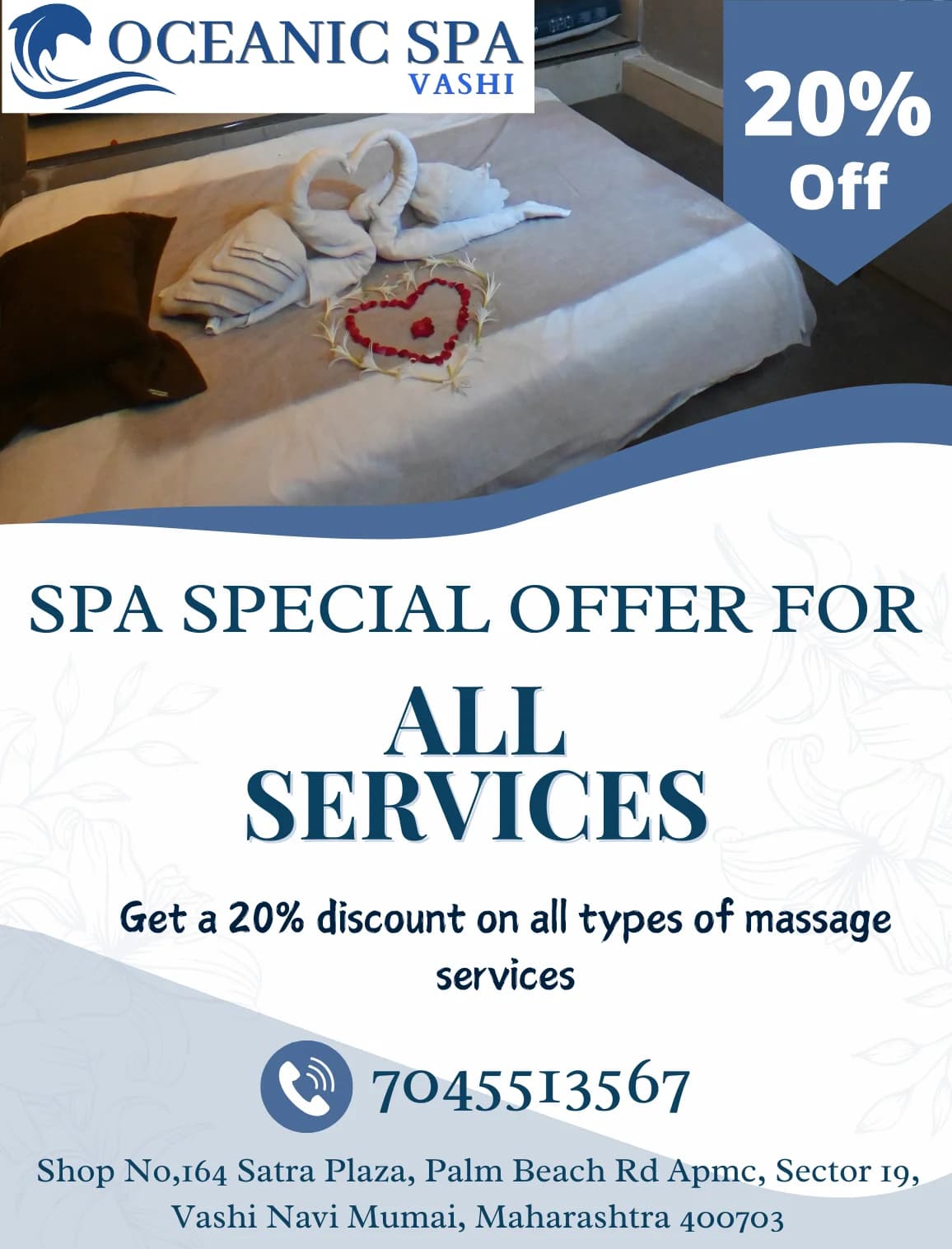 Oceanic Spa Vashi membership plan offer in Vashi Navi Mumbai