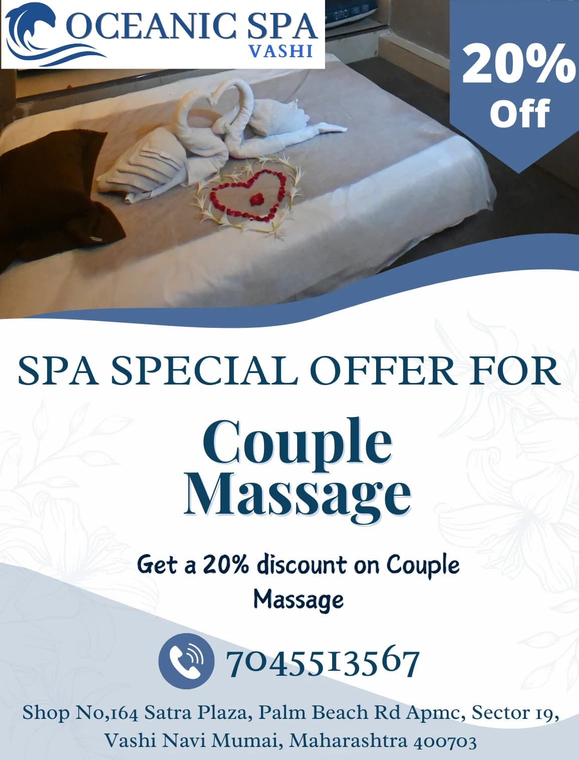 Oceanic Spa Vashi couple massage offer in Vashi Navi Mumbai